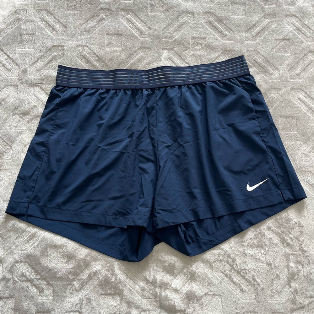 NikePro Women's Navy Dri-fit Shorts